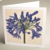 Greetings Cards - dark-blue-agapanthus - textured (150x150)