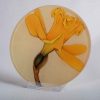 Round Glass Mat / Platter - daffodil