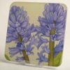 Square Glass Coaster - blue-hyacinth