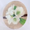 Round Glass Mat / Platter - apple-blossom