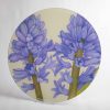 Round Glass Coaster - blue-hyacinth