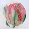 Round Glass Mat / Platter - greenwave-tulip