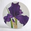 Round Melamine Coaster - dark-purple-iris