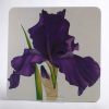 Square Melamine Coaster - dark-purple-iris