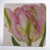 Square Melamine Coaster - greenwave-tulip