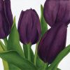 Round Melamine Table Mat - purple-tulips